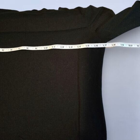 Black Goat Cashmere | Cashmere Silk Blend Long Sleeve Black Dress - Size Large - Picture 7 of 9